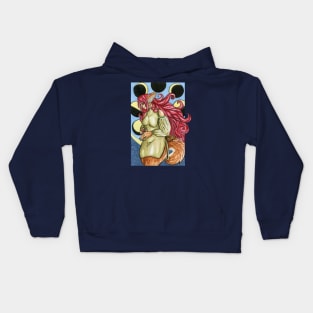 Moody Werewolf Girl Kids Hoodie